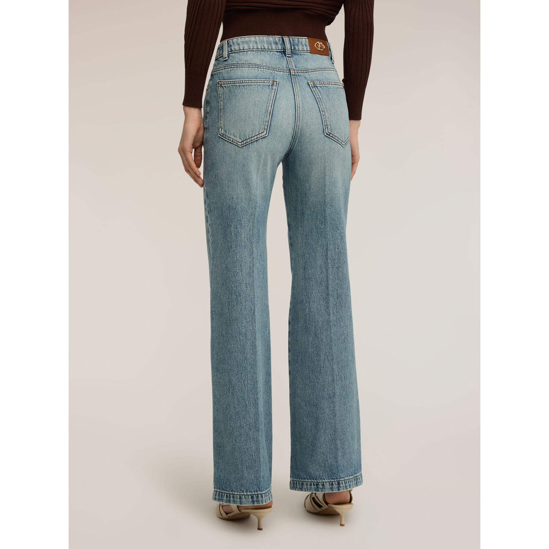 Motivi - Jeans palazzo con raya marcada - Light - blue