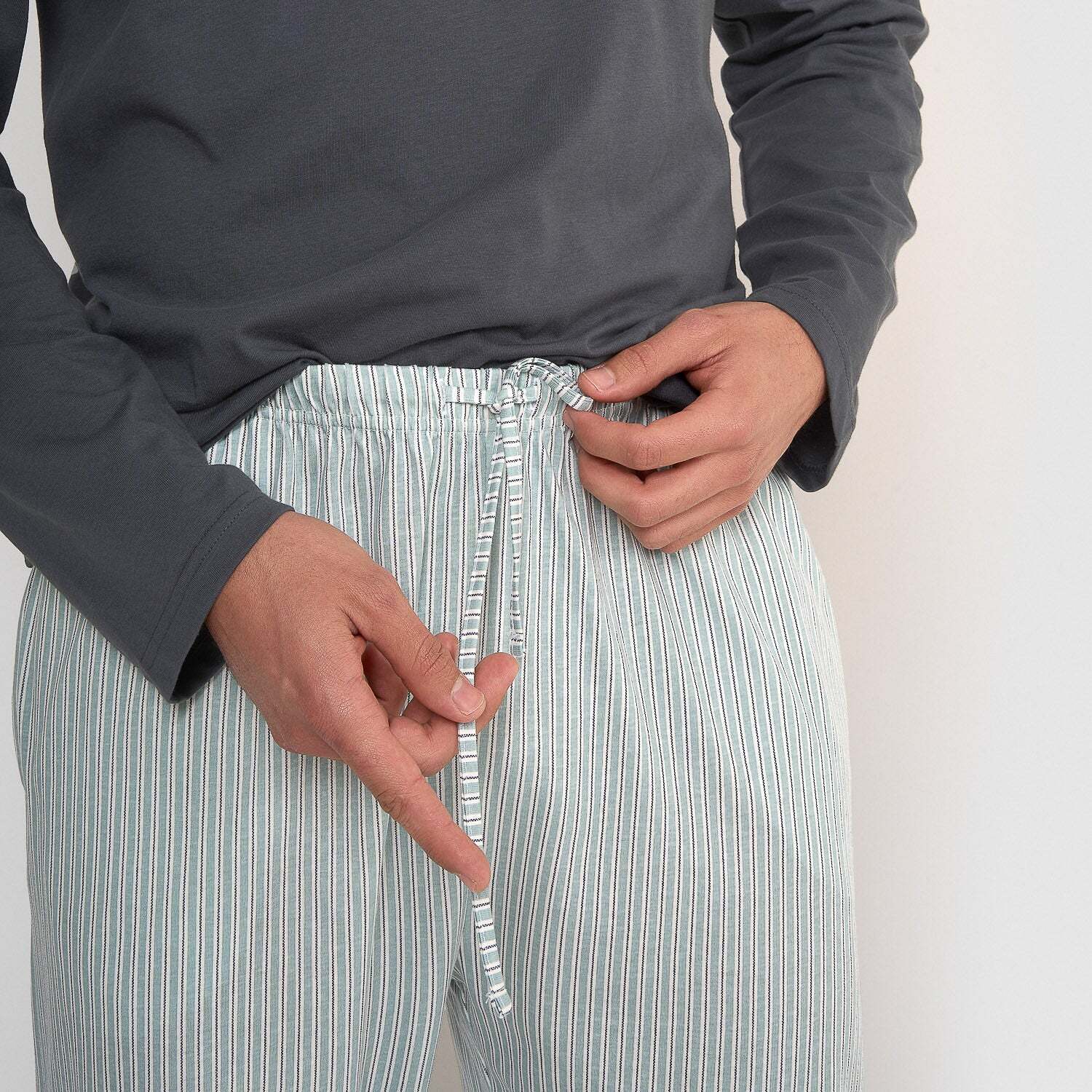 Pigiama lungo in cotone jupiter blu navy