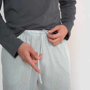 Pigiama lungo in cotone jupiter blu navy
