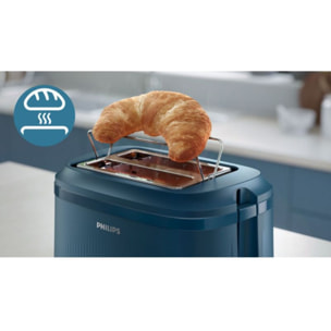 Grille-pain PHILIPS HD2511/70 Toaster bleu Série 3000, 2 fentes, 900W