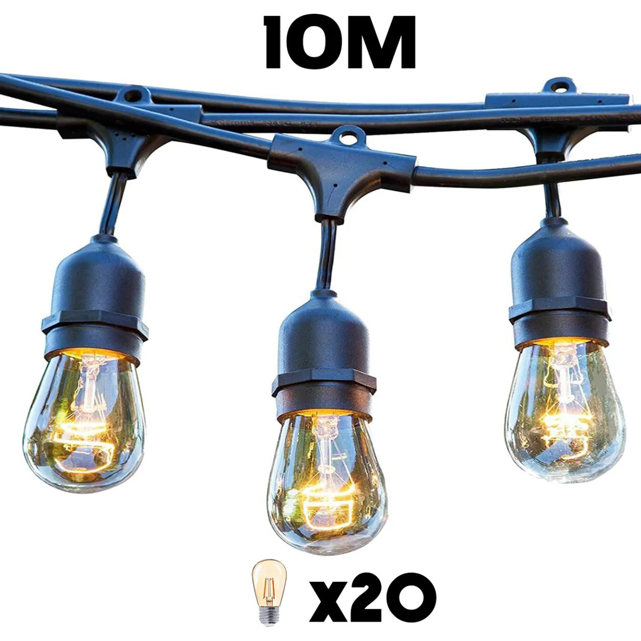 Guirlande MAFY 20 ampoules E27 10M