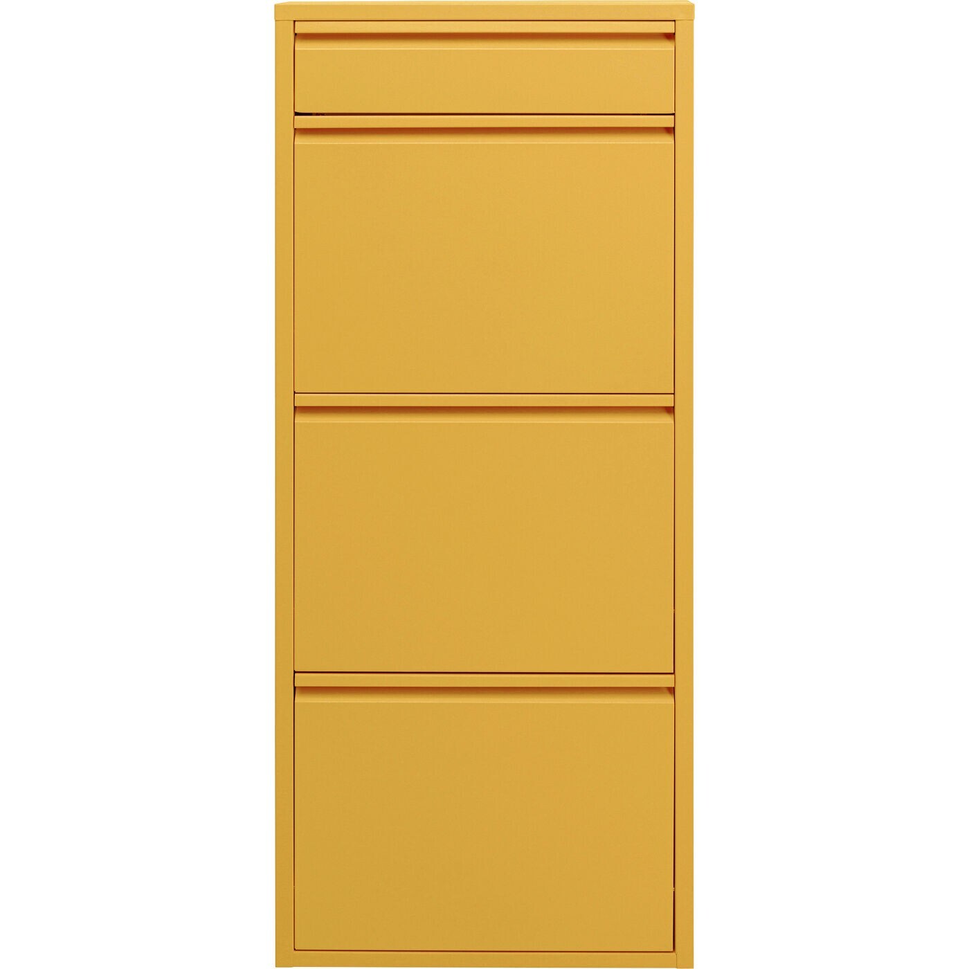 Casier à chaussures Caruso jaune 3+1 tiroirs Kare Design