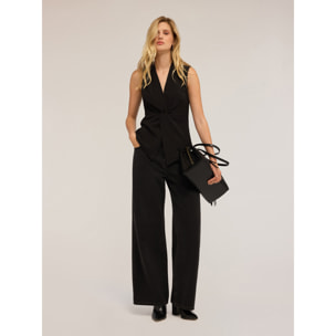 Motivi - Top con cruce - Negro