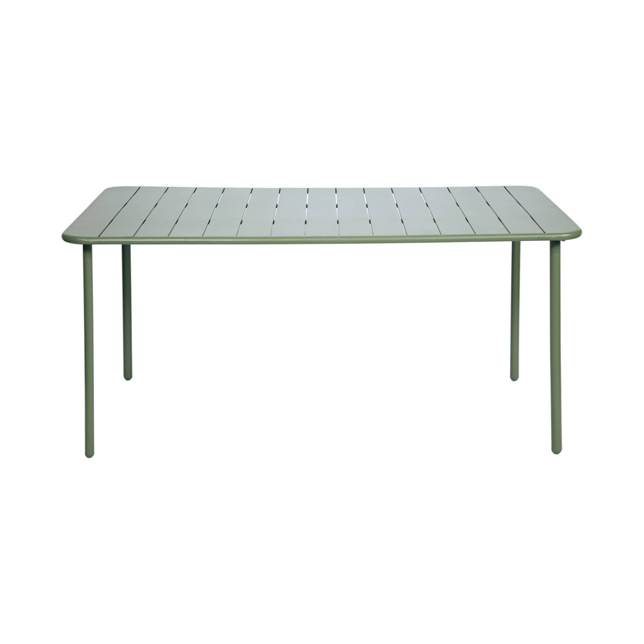 Table de jardin métal 6-8 places. vert. Amelia. 160x90xH72.5cm