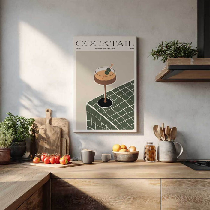 Tableau cocktail Poster Collection Toile imprimée