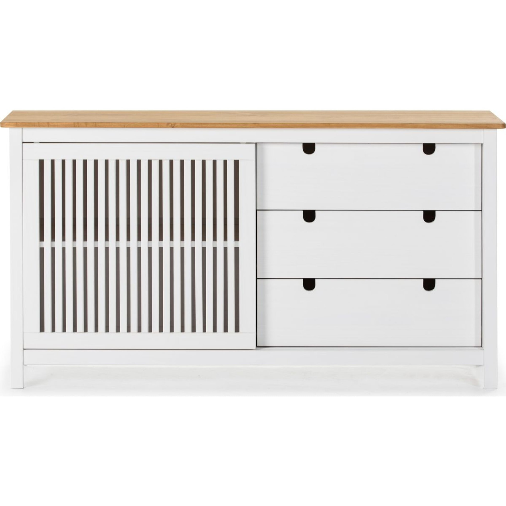 Buffet 1 porte coulissante 3 tiroirs - FABIA