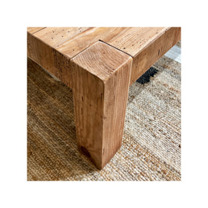 Table basse de 117 cm en bois massif de pin recyclé - ORIGIN