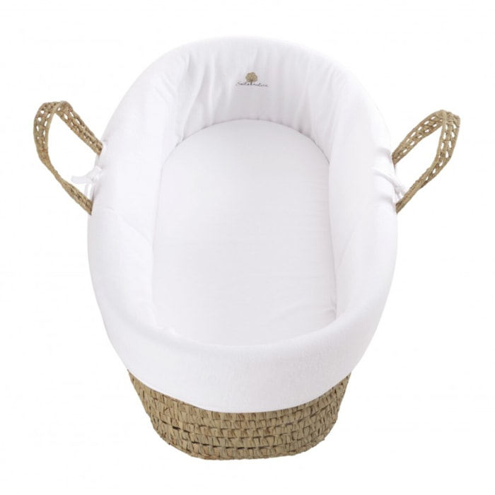 Couffin en coton bio velours 0-6 mois Blanc