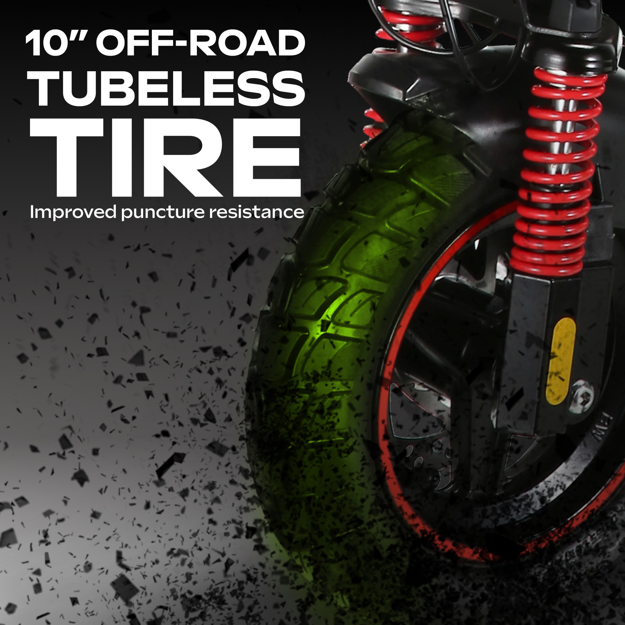 Trottinette Électrique Adulte  EBOOST GO –  Moteur 1200W -  Autonomie Jusqu'a 50 km - Pneu Cross 10" Tubeless - Batterie 54V/10Ah - Poids 23Kg