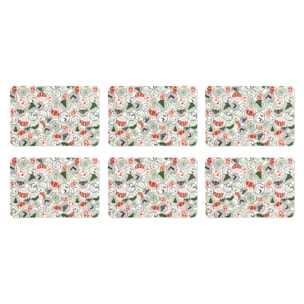 Set de 6 sets de table rectangulaires Excelsa – Christmas Stamp, Polypropylène multicolore
