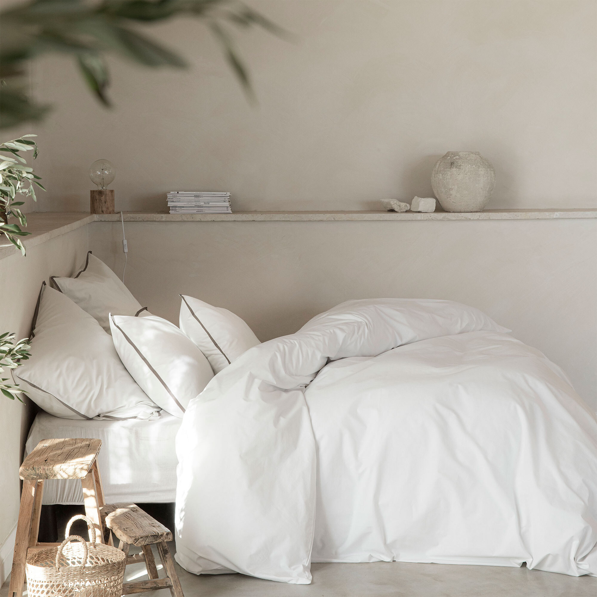 Housse de couette en percale de coton prestige 120 fils, VOLUPTÉ PURE