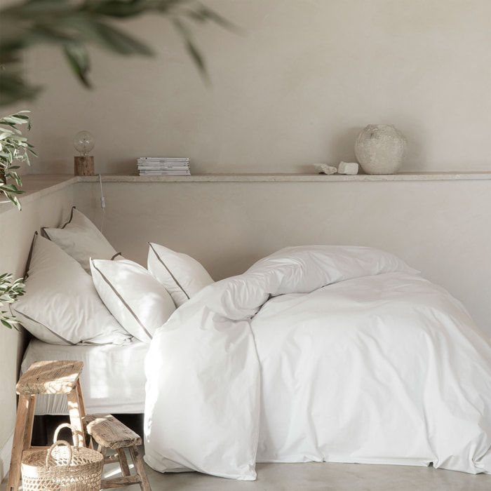 Housse de couette en percale de coton prestige 120 fils, VOLUPTÉ PURE