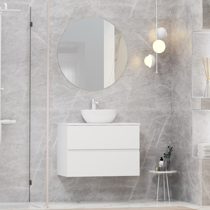 Conjunto de baño MONO Alday; 80 cm, Blanco