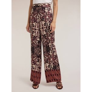 Motivi - Palazzo-Hose mit Boho-Muster - Marrón