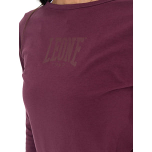 T-shirt donna a manica lunga con stampa Leone 1947 Never Without