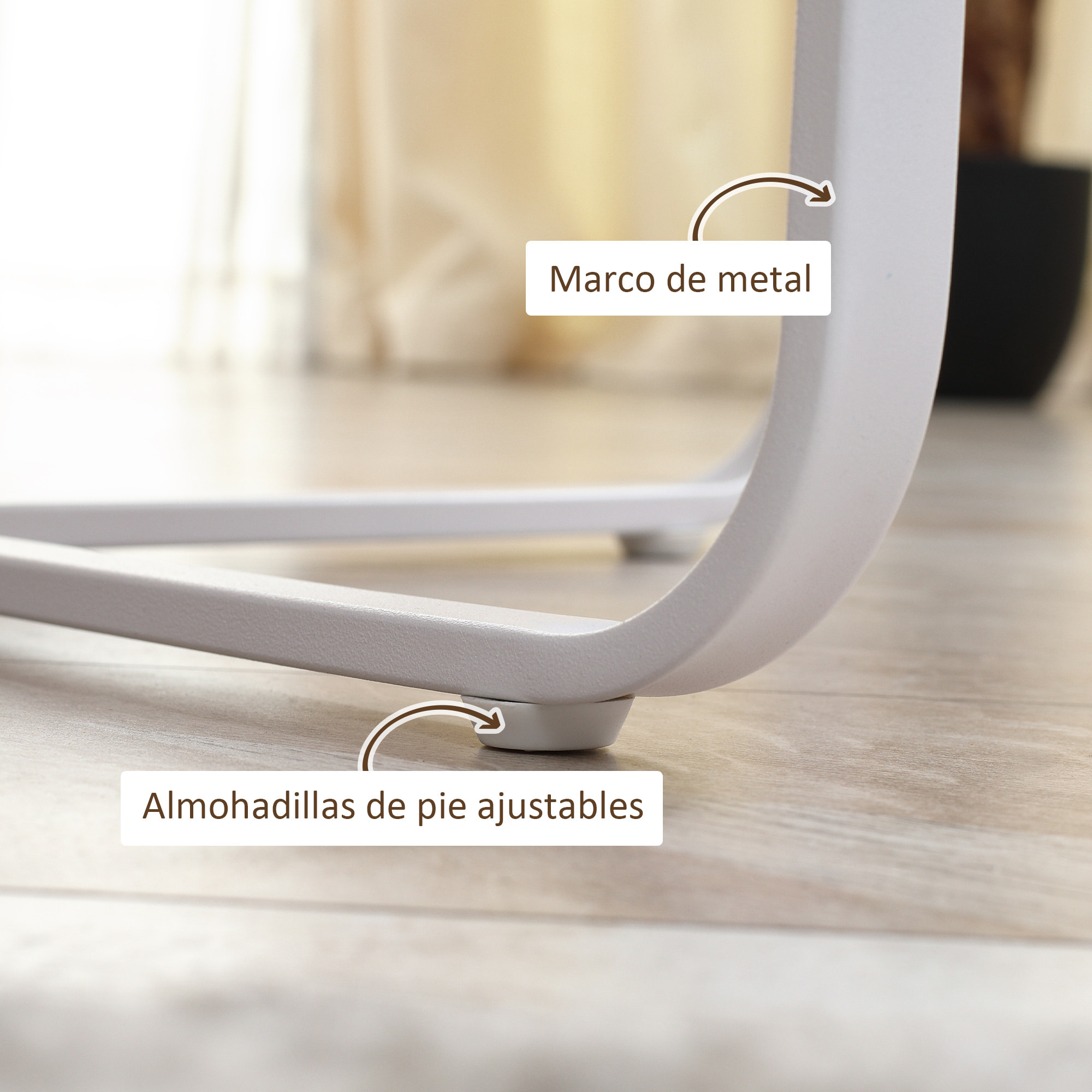 Juego de 2 Mesas de Centro Ø65x32 cm y Ø45x26 cm con Encimera de Madera Natural