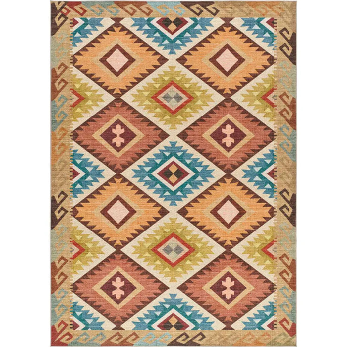 SERAK Alfombra lavable étnica Multicolor, varias medidas disponibles.
