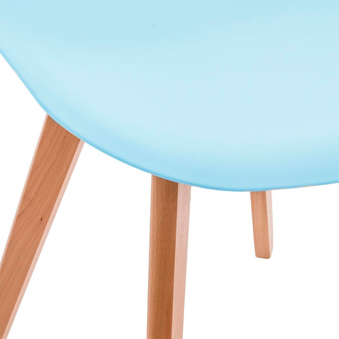 Chaise enfant zepa bois bleu