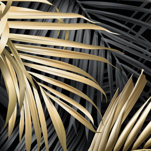 Tableau deco jungle feuillage or - 50x80cm Toile imprimée