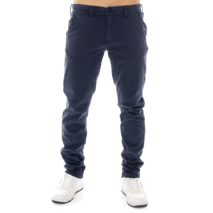 Pantalón chino de hombre Leone Easy de sarga con trabillas