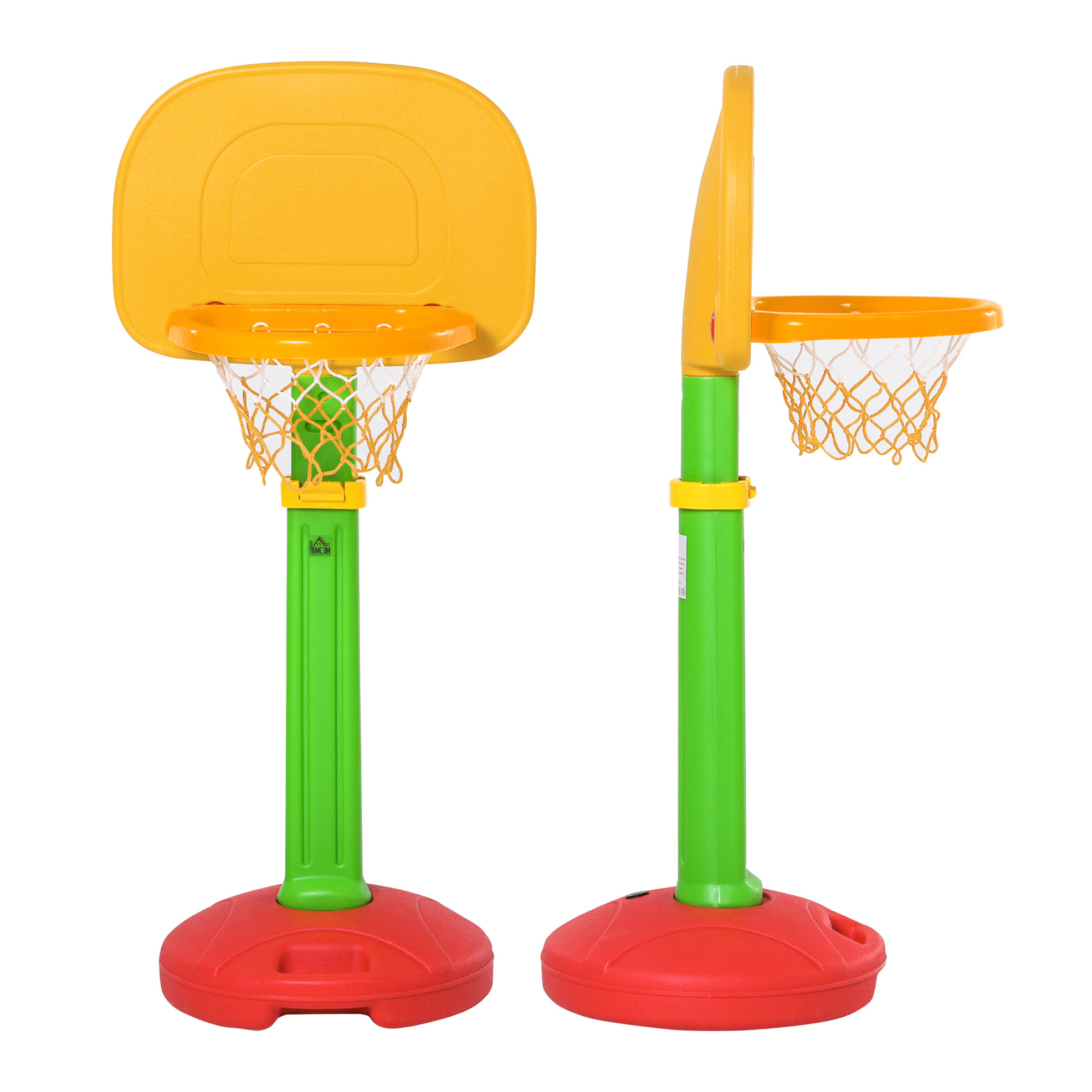 Canasta de Baloncesto Infantil con Altura Ajustable 2 Pelotas e Inflador +3 Años