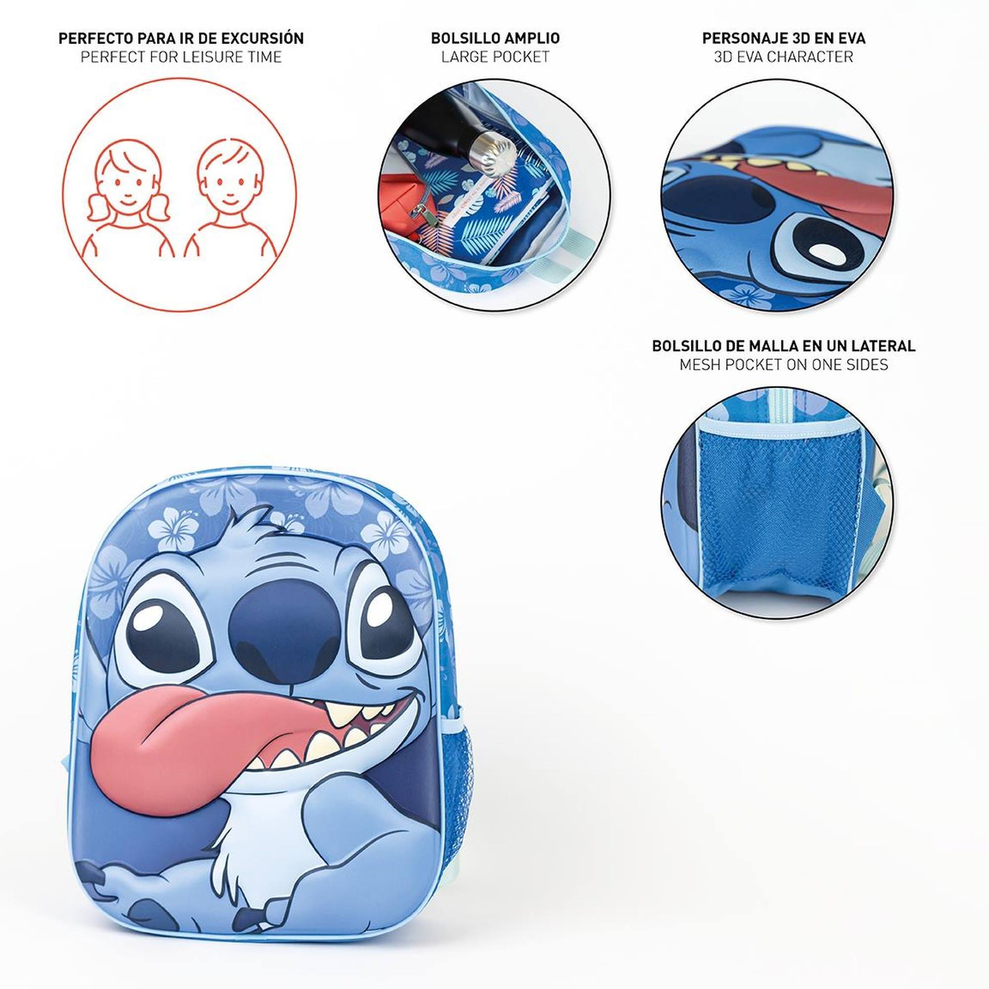 Mochila infantil 3d stitch