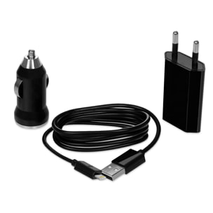 DAM Caricatore iPhone 5 3 in 1 10x3x16 cm. Colore nero