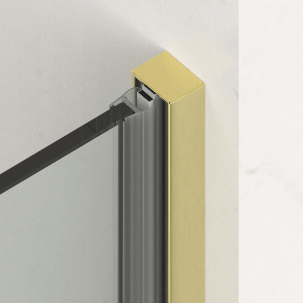 X-MOTION Porte de douche 120x200cm Coulissante, anticalcaire avec profilé Or brillant (SATBWIXM120NIKAZ)