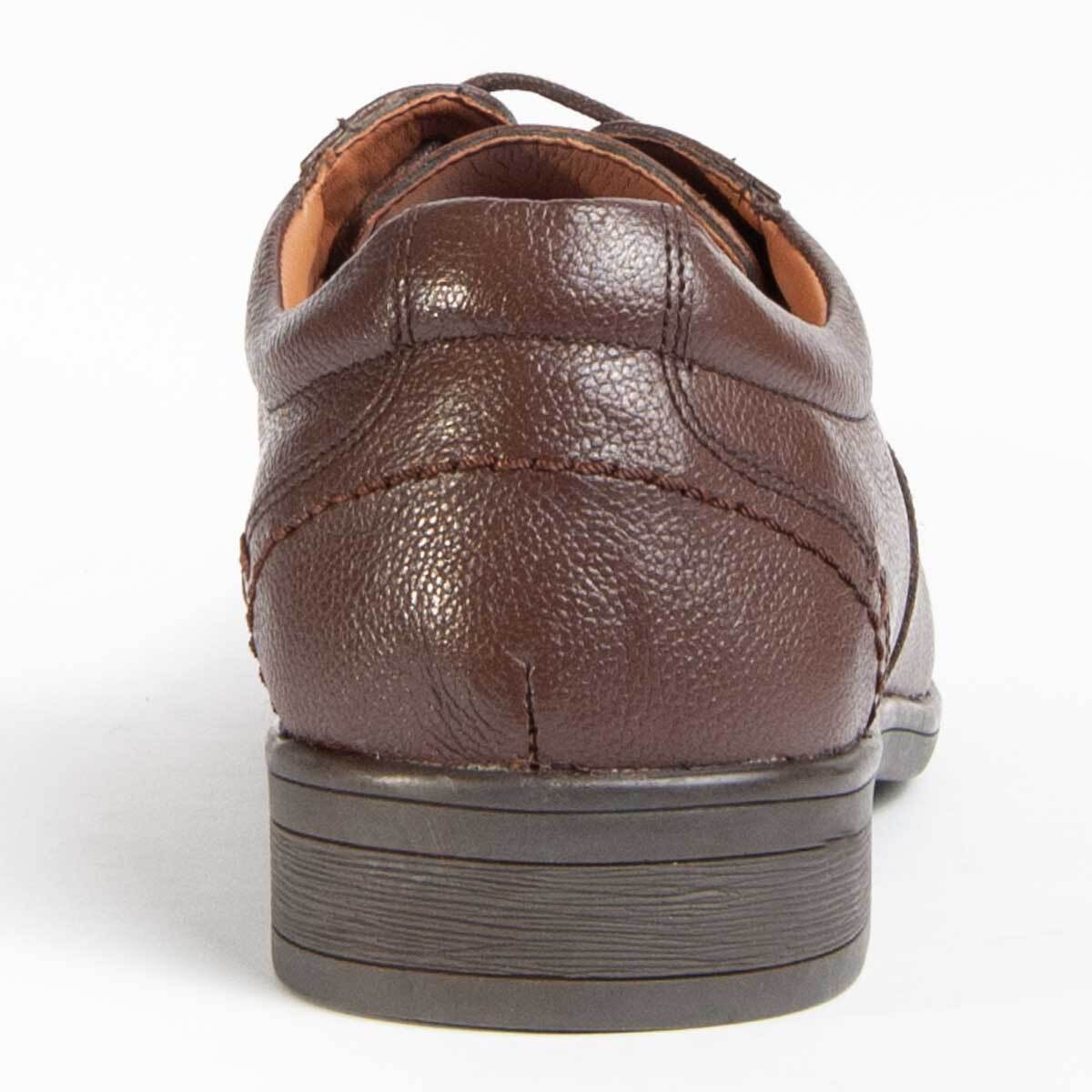 Zapato Oxford De Piel - Marron