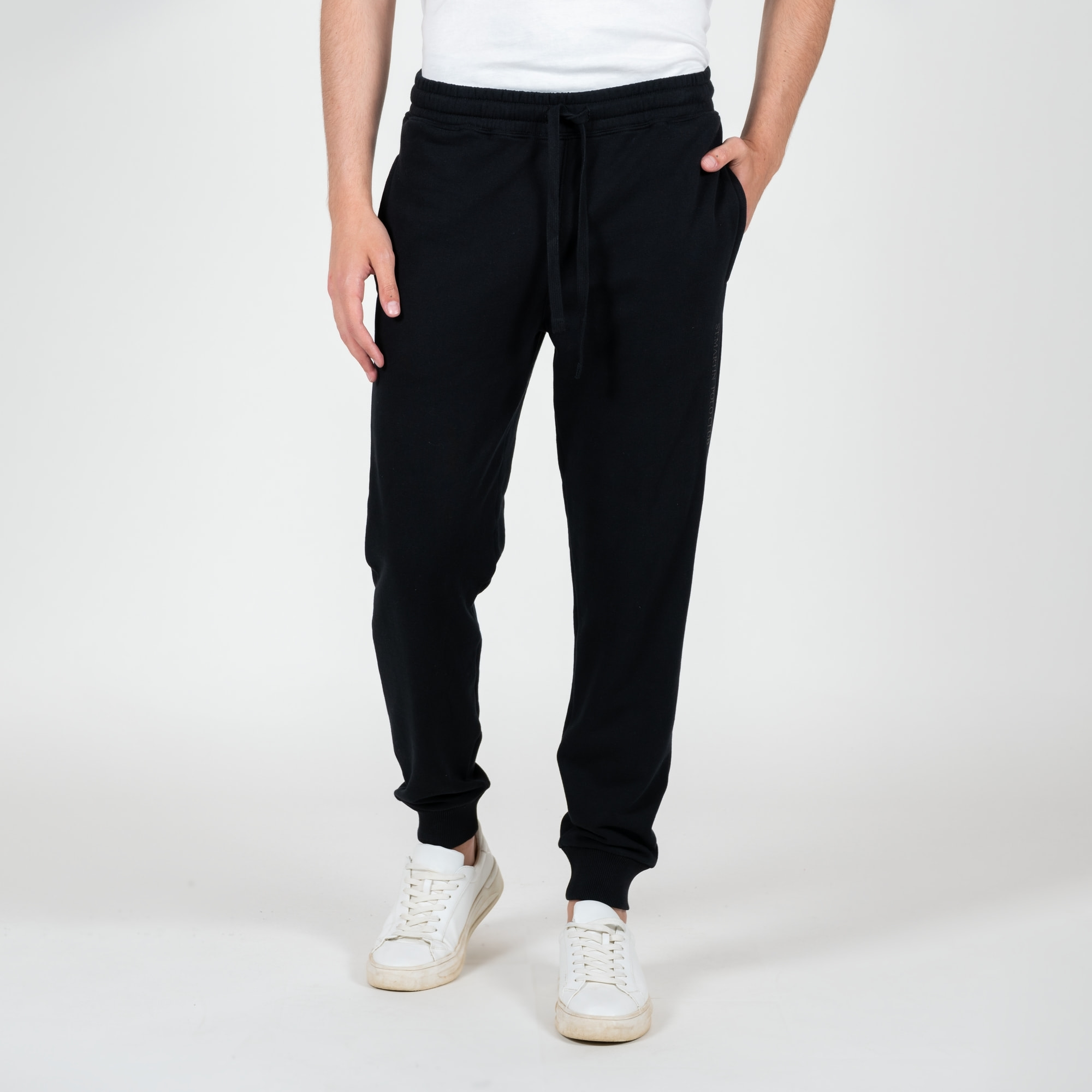 Pantaloni con stampa logo french terry