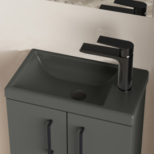 Ensemble de salle de bain LAVEMAINS MONO COLOR, Alday, 40 cm, anthracite