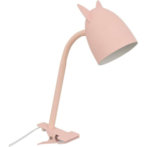 Lámpara de pinza infantil rosa h43cm