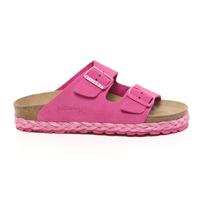 SANDALO CON ZEPPA BILLOWY ROSA