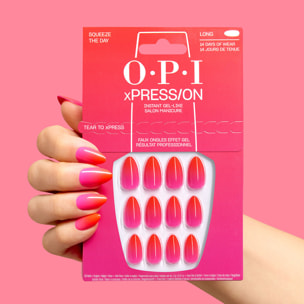 xPRESS-ON - Squeeze the Day - Faux ongles réutilisables, effet gel - OPI