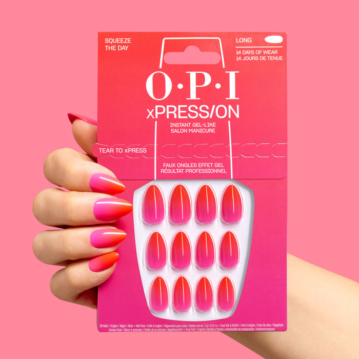 xPRESS-ON - Squeeze the Day - Faux ongles réutilisables, effet gel - OPI