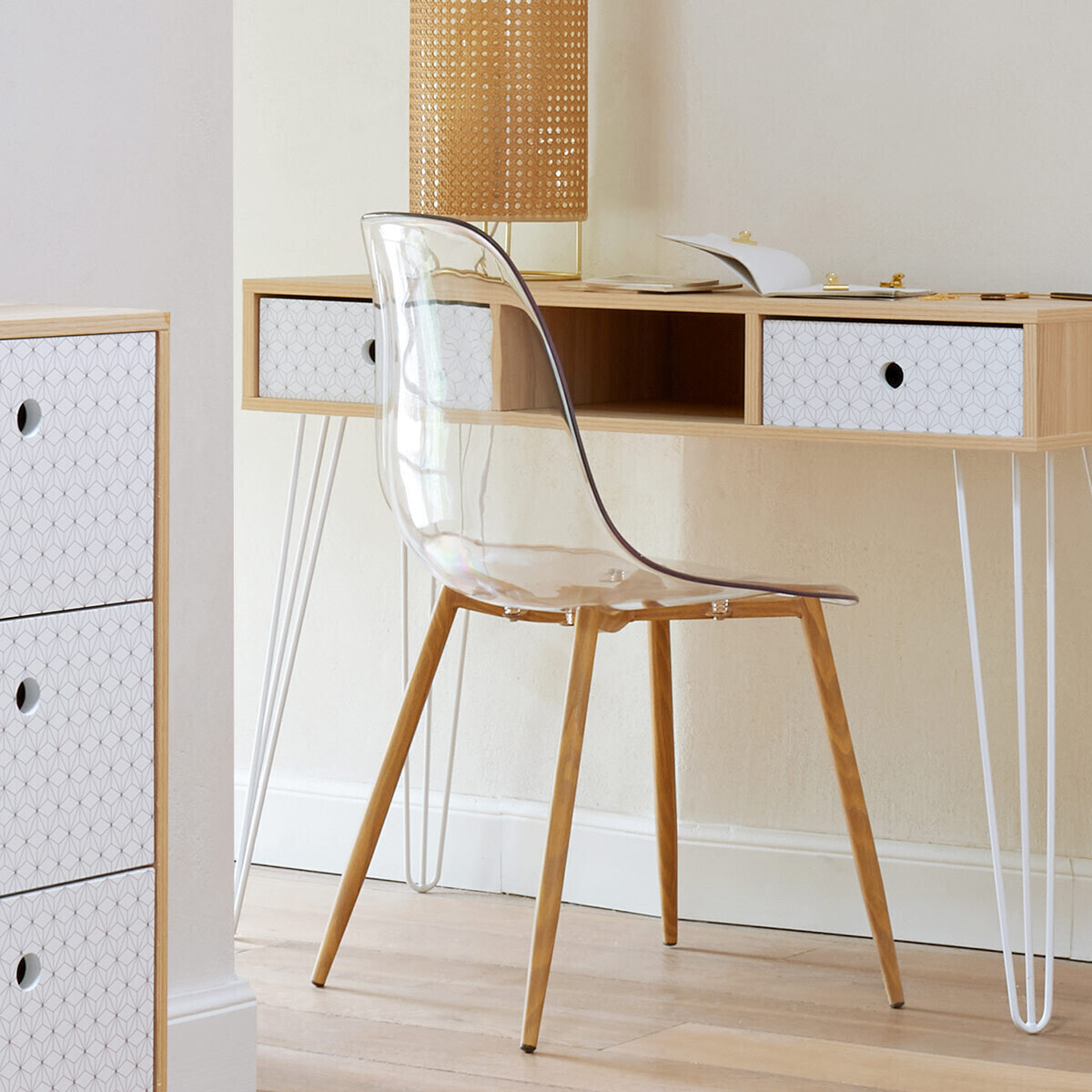 Chaise "Taho" 44cm transparent