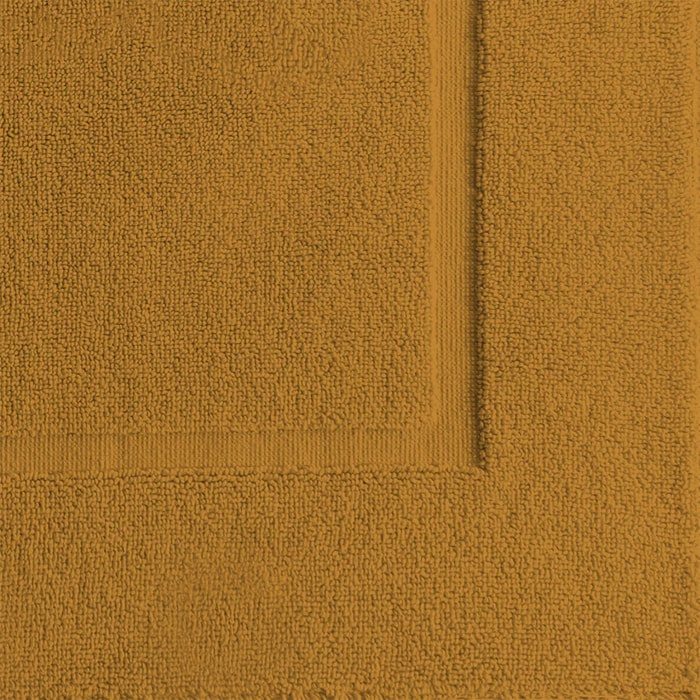 Tapis de bain pur coton 850 g/m² uni jaune Vitae ocre
