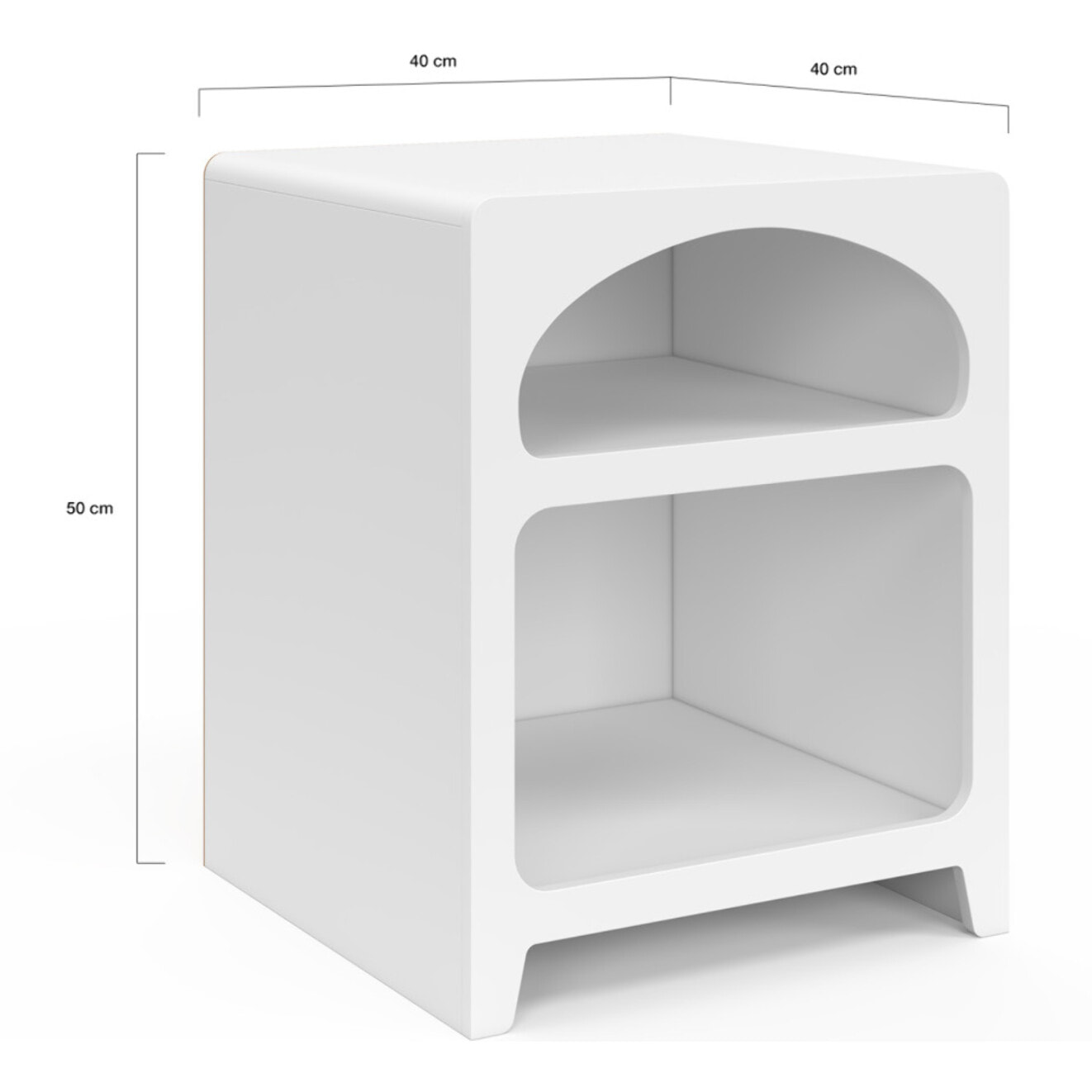 Tables de chevet organiques blanches - lot de 2