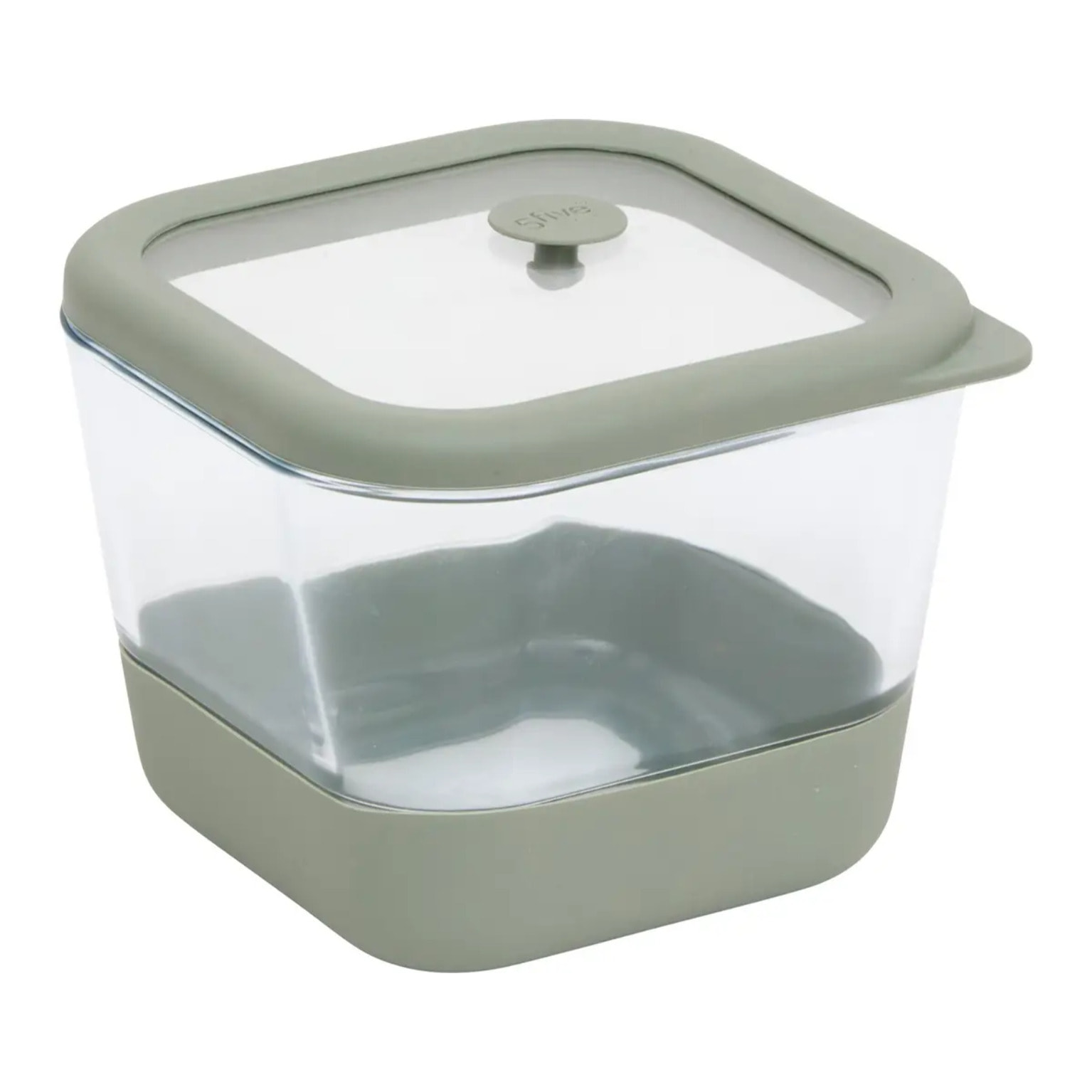 Boîte de conservation Siliglass carré 0,8L gris