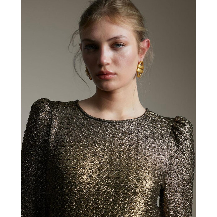 Camicetta a maniche lunghe e maniche a sbuffo