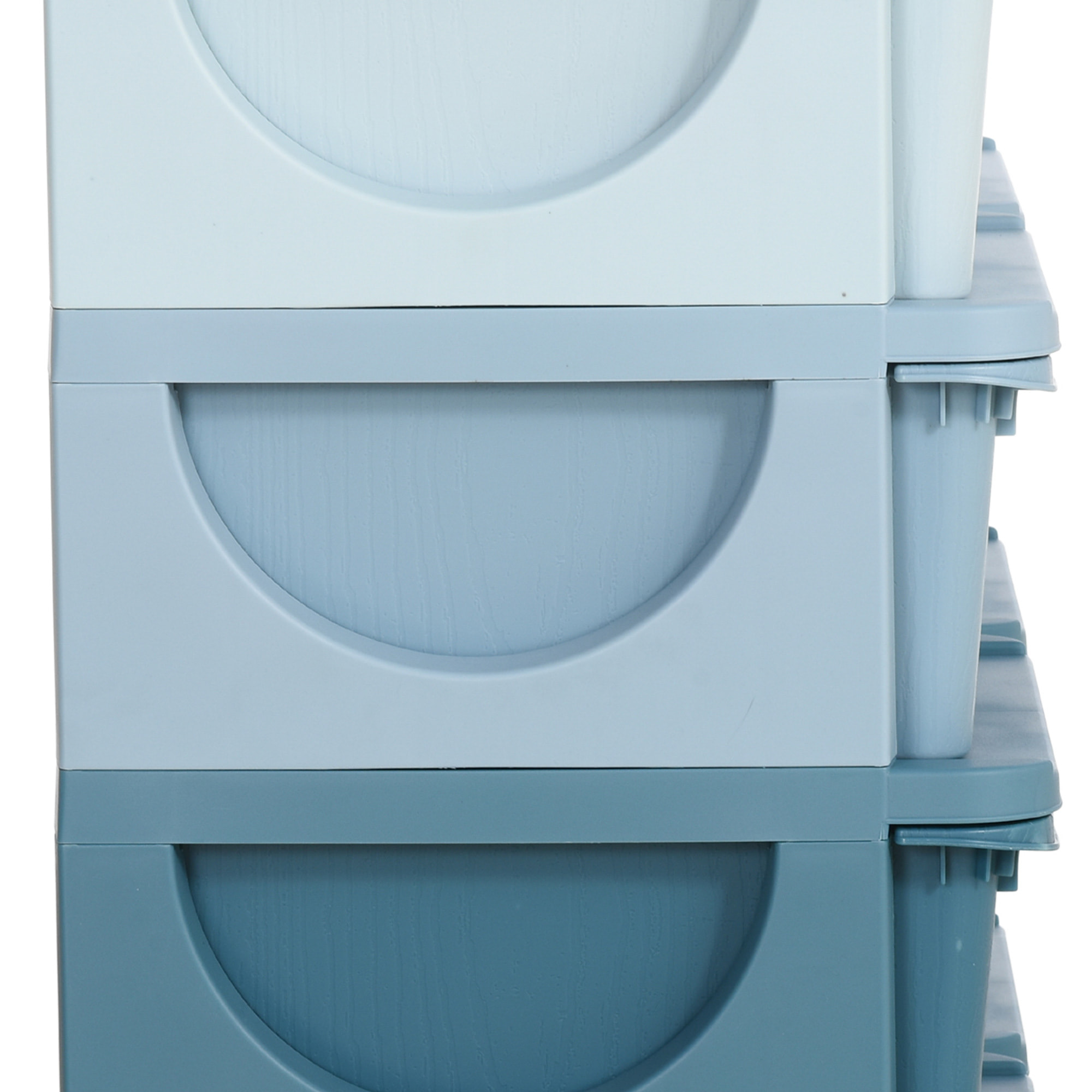 Organisateur de jouets enfant 6 tiroirs 3 niveaux bleu