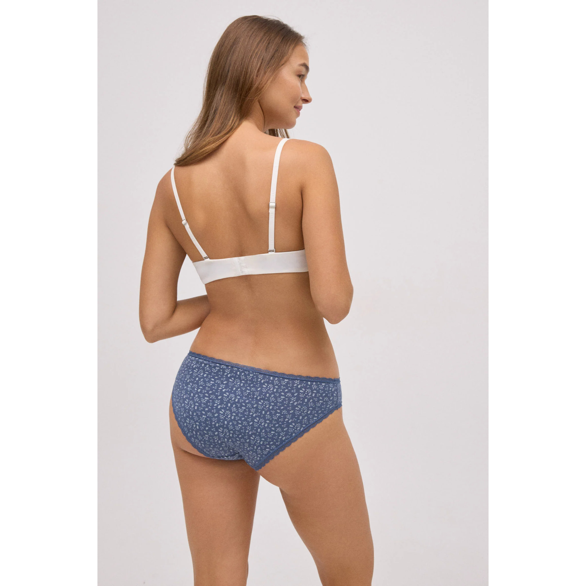 Confezione da 2 mutandine midi stampate nei toni del blu