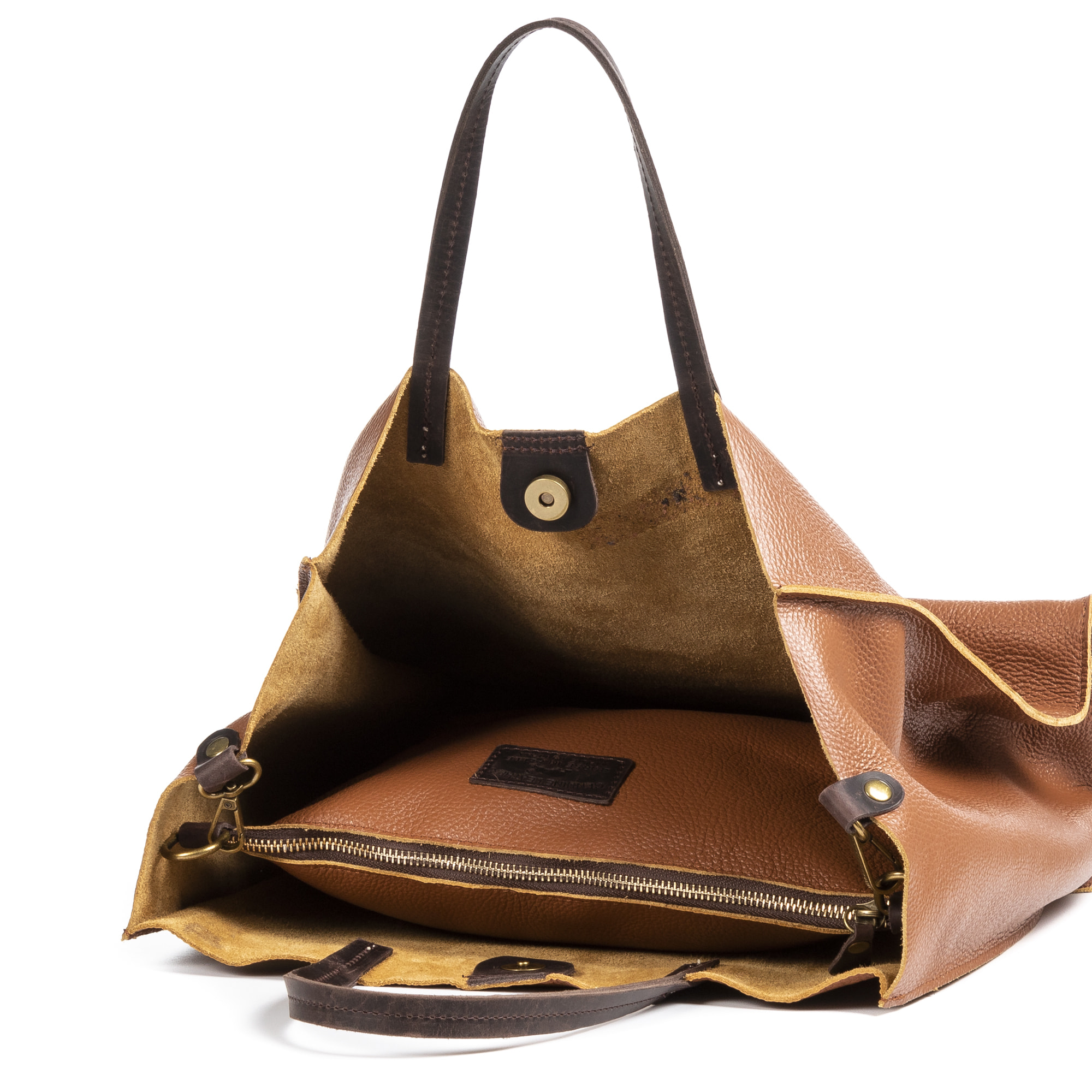 Bianca Borsa Shopper Donna.Pelle autentica Dollaro