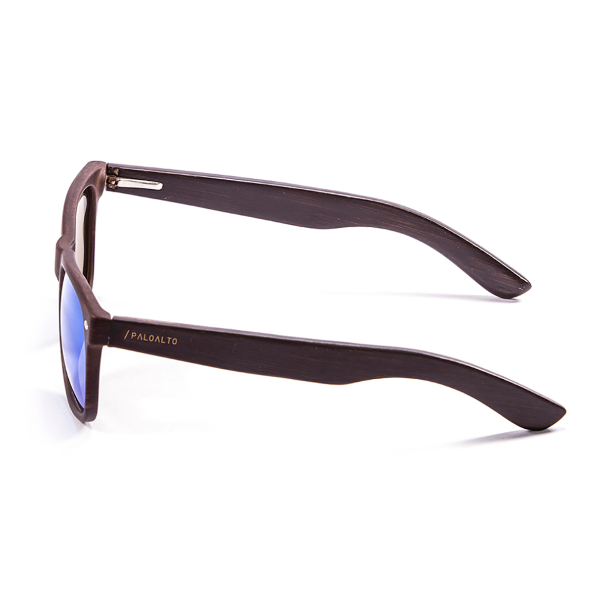 Gafas de sol PALO ALTO NOB HILL - Con / Revo marrón oscuro y azul y patilla marrón bambú