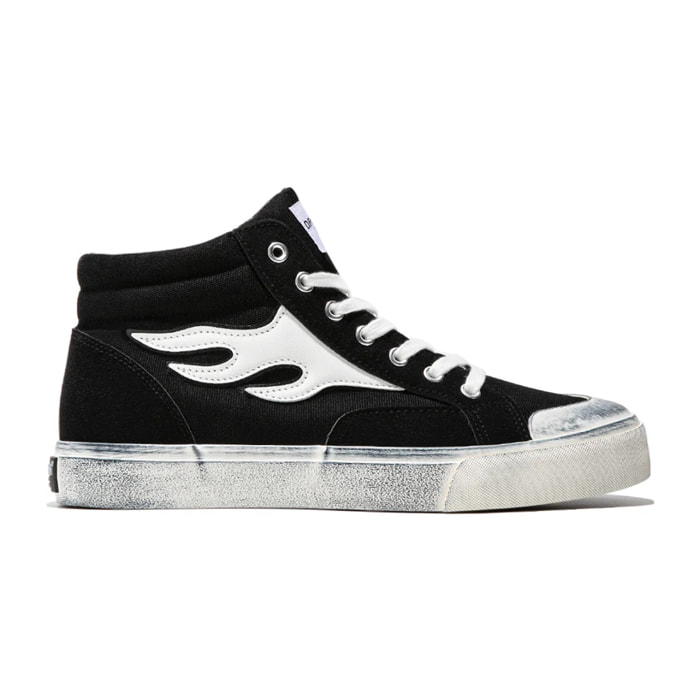 Zapatillas Altas de Hombre High Echo Flame Negro / Blanco D.Franklin