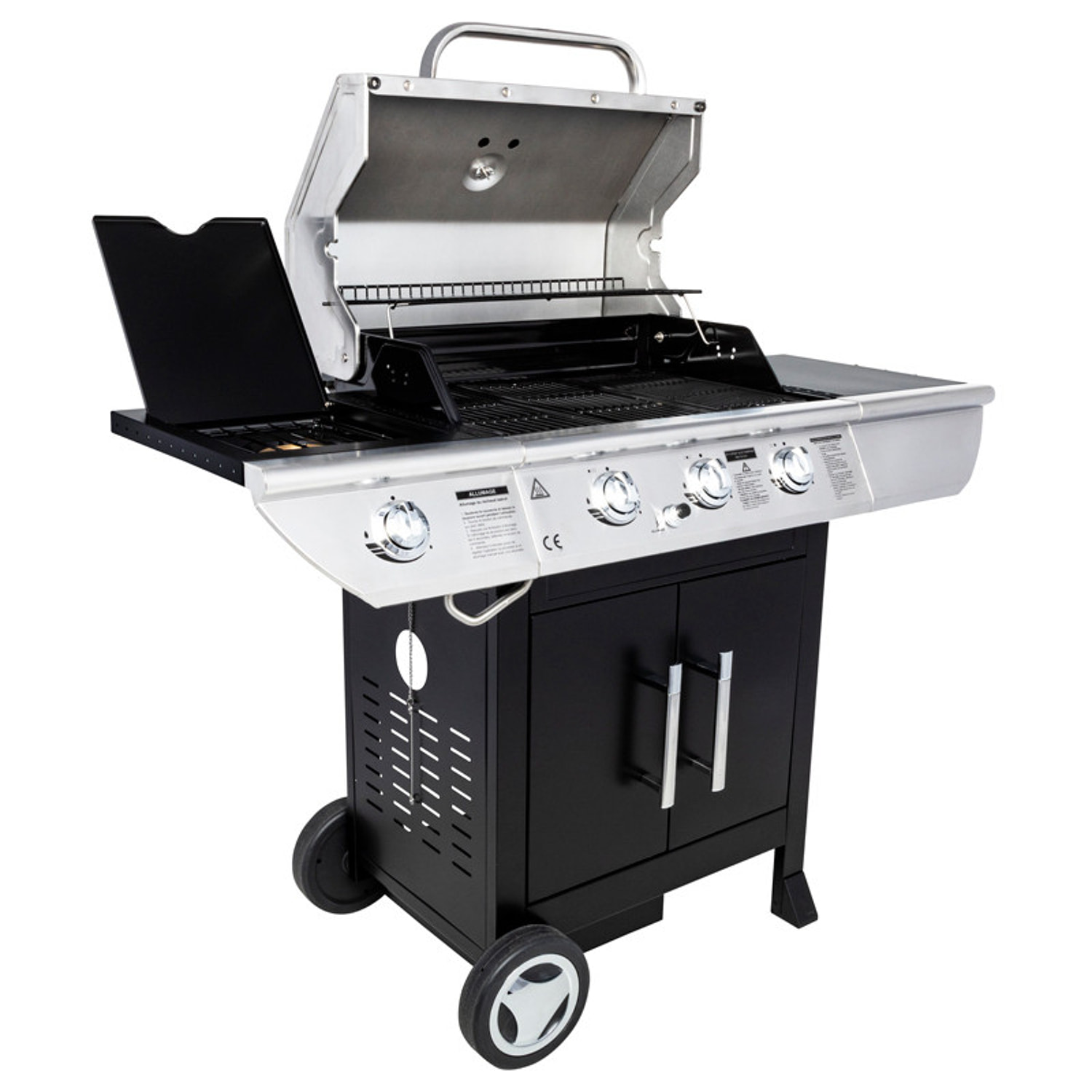 Barbecue au gaz BALTIMORE - 3 brûleurs 10,5kW + réchaud
