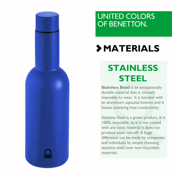 Botella de agua 550ml, azul, United colors of Benetton