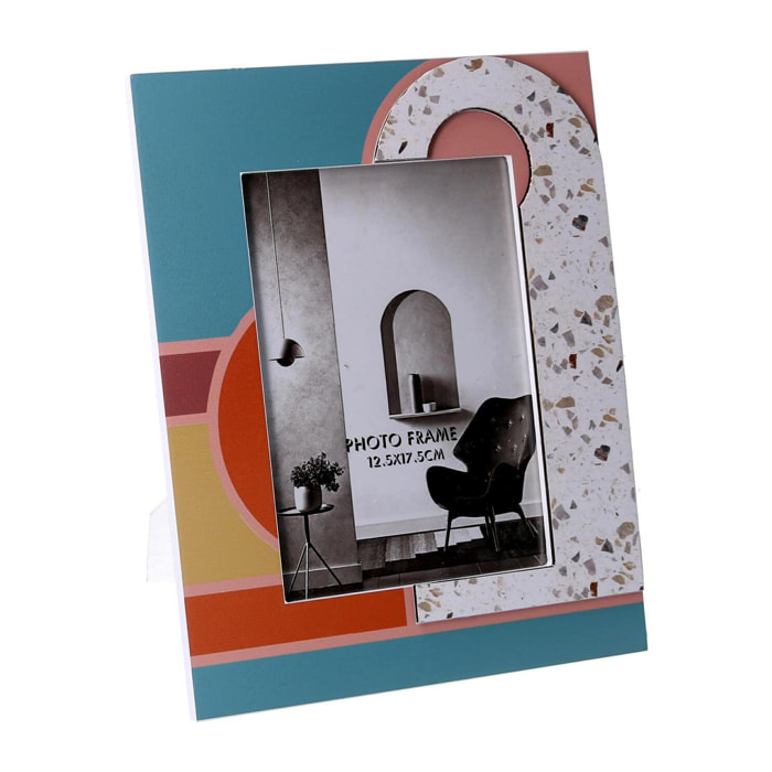 Portafoto in legno multicolor cm19,5x1,8h24,5