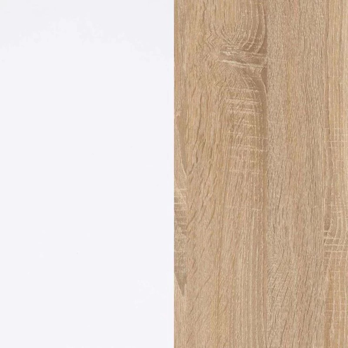 Mueble de salón modular Lunet en blanco artik roble canadian 190 cm Blanco Artik (Blanco Mate) - Roble Canadian