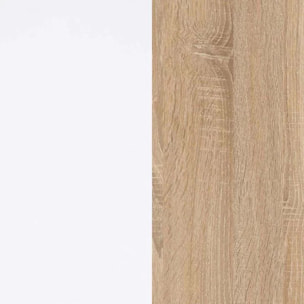 Mueble de salón modular Lunet en blanco artik roble canadian 190 cm Blanco Artik (Blanco Mate) - Roble Canadian